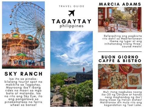 travel brochure of tagaytay